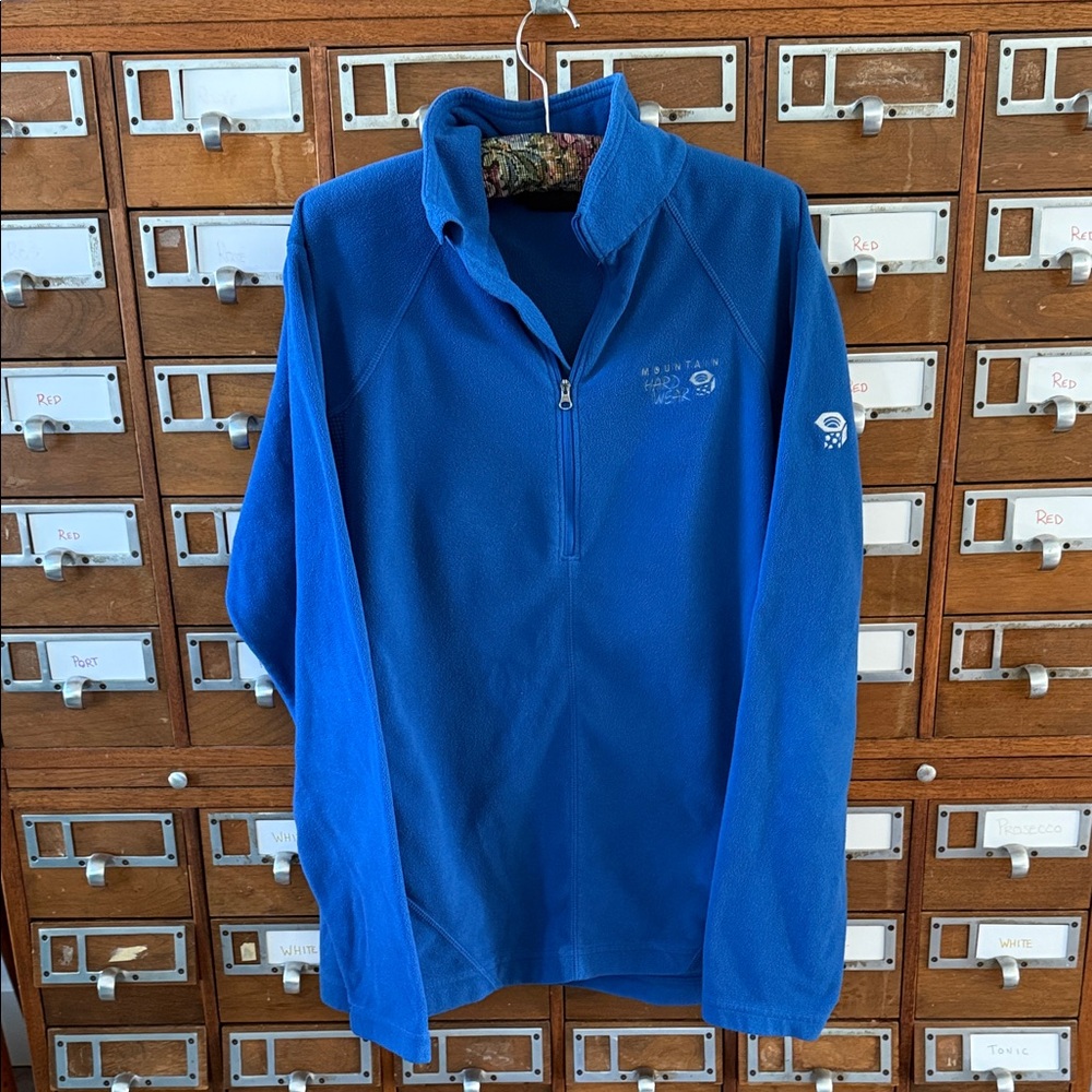 Mountain Hardwear 1/2 Zip Fleece Blue Sweater Size Large